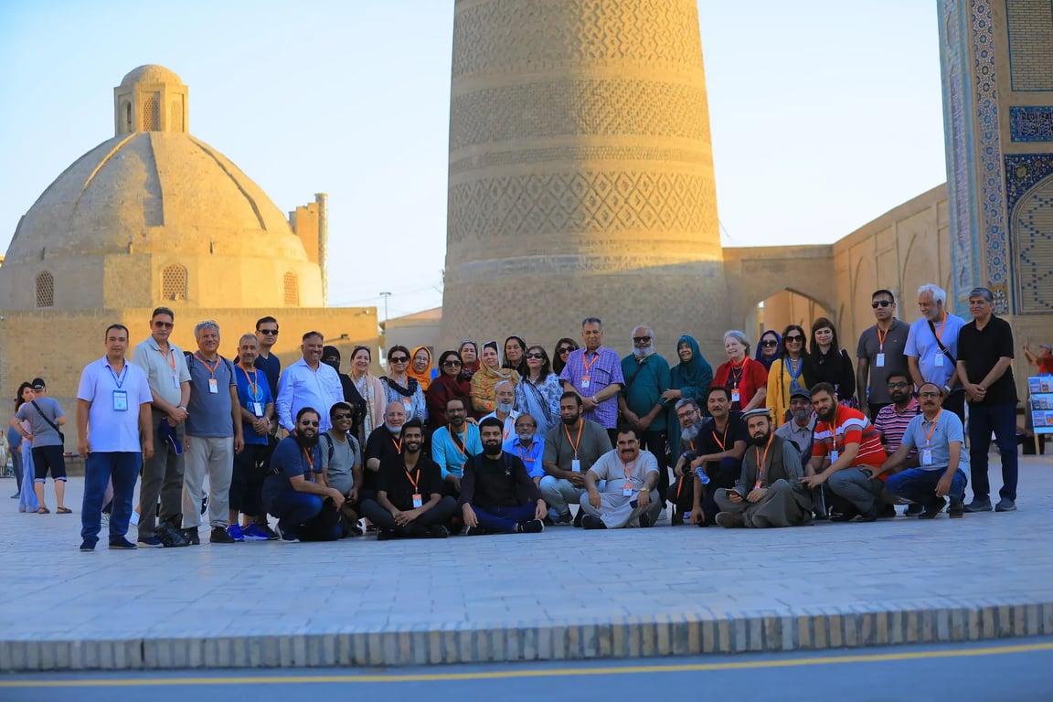 An IBEX group at The Kalyan minaret, Bukhara