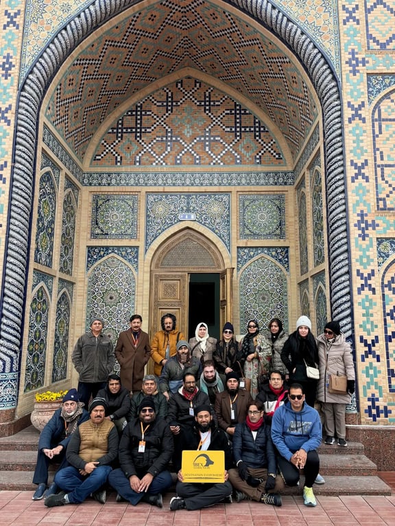 An IBEX group at A tiled portal, winter group