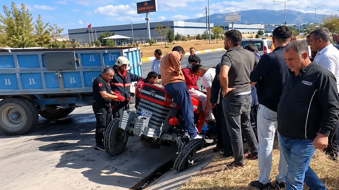 Malatya’da Beton Mikseri ile Traktör Çarpıştı: 2 Yaralı