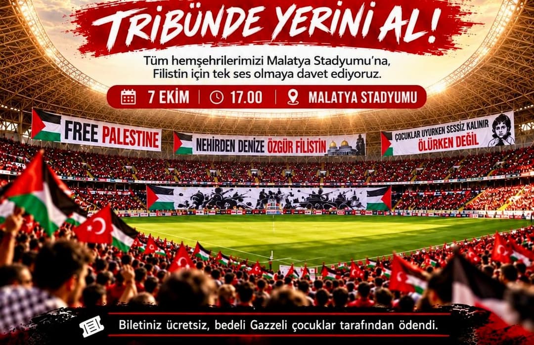 Yeşilyurtspor-Siirt Spor Maçında Filistin İçin Dayanışma Çağrısı
