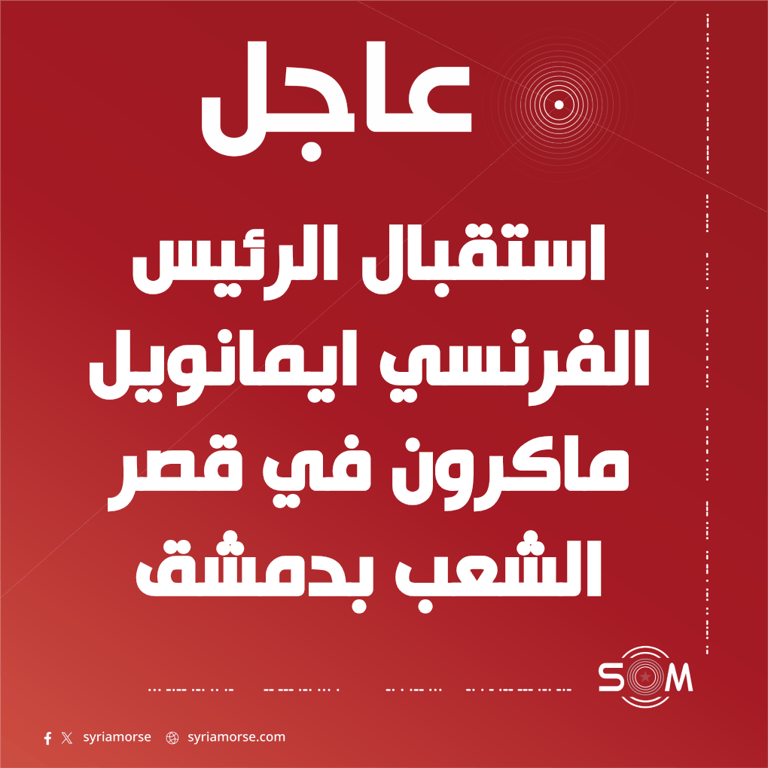 الرئيس احمد الشرع يستقبل نظيره الفرنسي ايمانويل ماكرون في قصر الشعب بدمشق