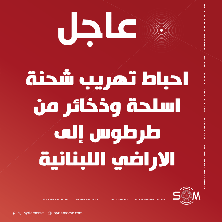 قوى الامن الداخلي في طرطوس تحبط تهريب اسلحة وذخائر إلى لبنان