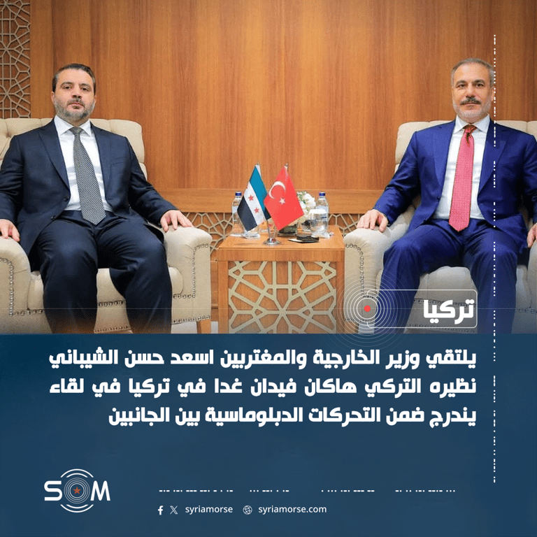 وزير الخارجية السوري يلتقي نظيره التركي هاكان فيدان غدا في تركيا الموقع: تركيا