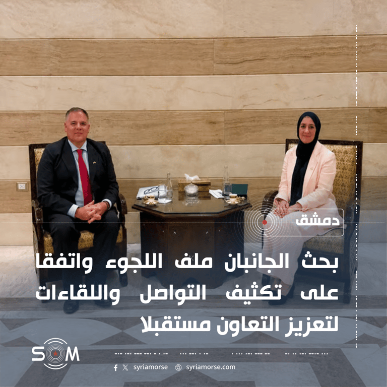 نهلة عثمان تبحث في دمشق مع مسؤولين بريطانيين ملف اللجوء والتعاون الثنائي الموقع: دمشق