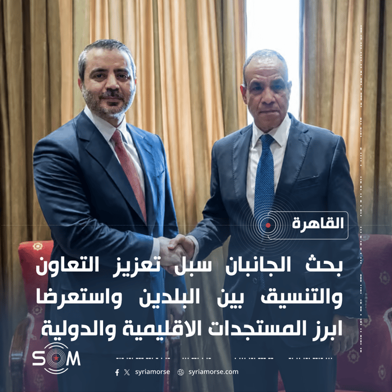 الشيباني يلتقي وزير الخارجية المصري على هامش اجتماع جامعة الدول العربية الموقع: القاهرة