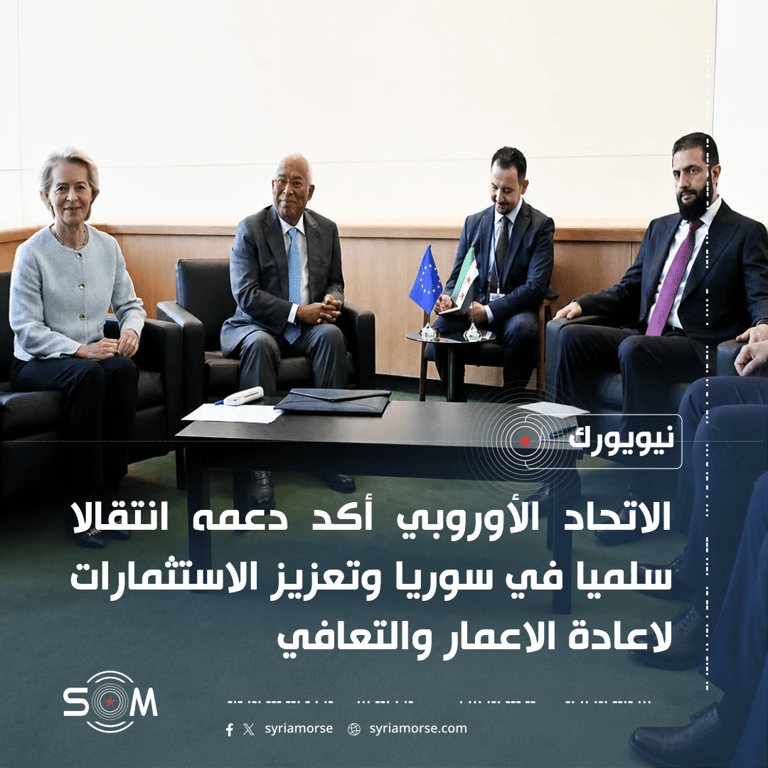 المكتب الإقليمي للاتحاد الأوروبي يؤكد دعم انتقال سلمي وتعافي سوريا