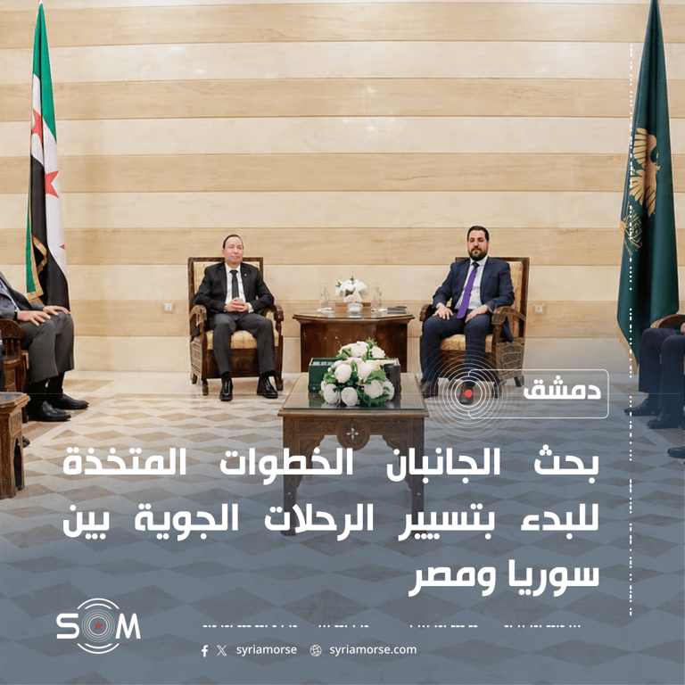 الخارجية السورية تبحث مع وفد مصري البدء بتسيير الرحلات الجوية بين سوريا ومصر