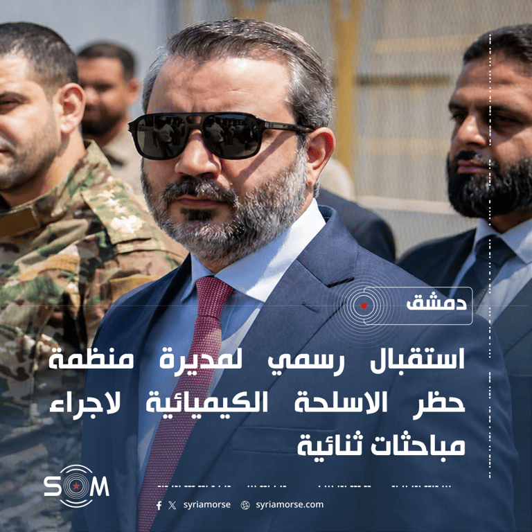 الشيباني يستقبل مديرة منظمة حظر الاسلحة الكيميائية لبحث ملفات مشتركة في دمشق