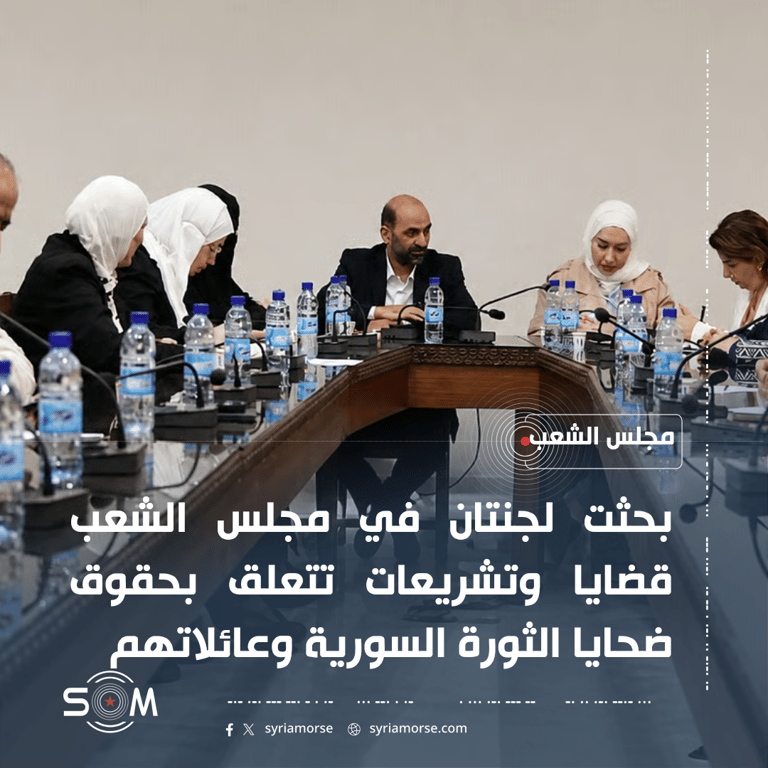 لجنتان في مجلس الشعب تبحثان حقوق ضحايا الثورة السورية وعائلاتهم