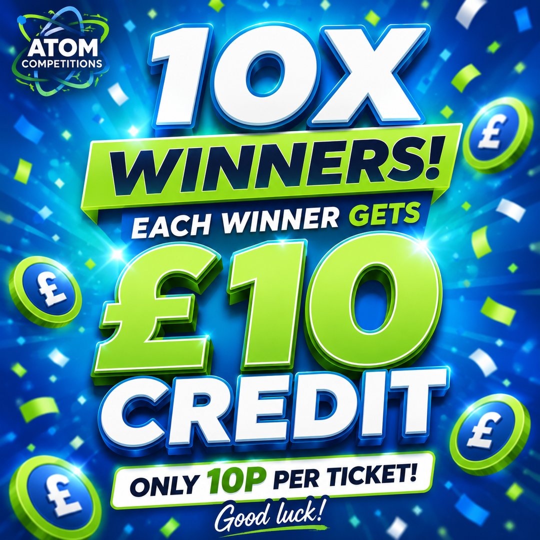 10x winners of £10 CREDIT