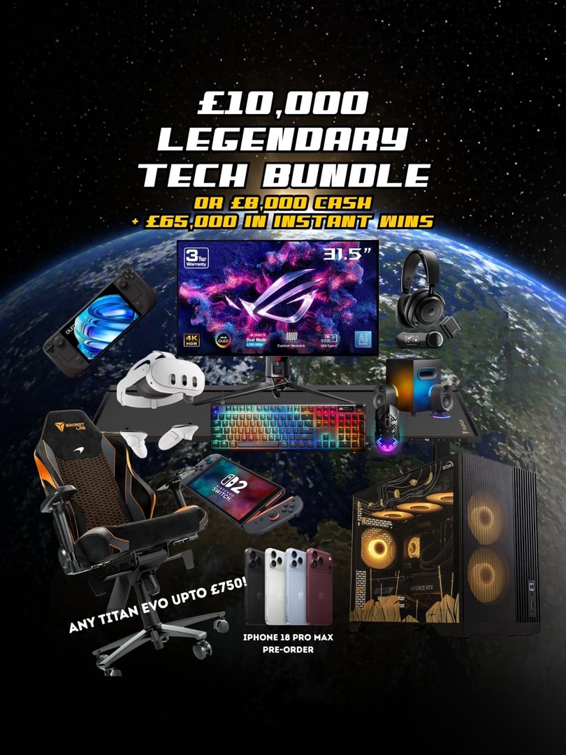 £75K PRIZE POOL LEGENDARY £10K TECH BUNDLE ‹ CompCity Giveaways