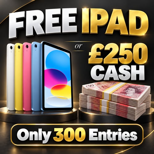 Free iPad or £250 Cash | Blaze Competitions