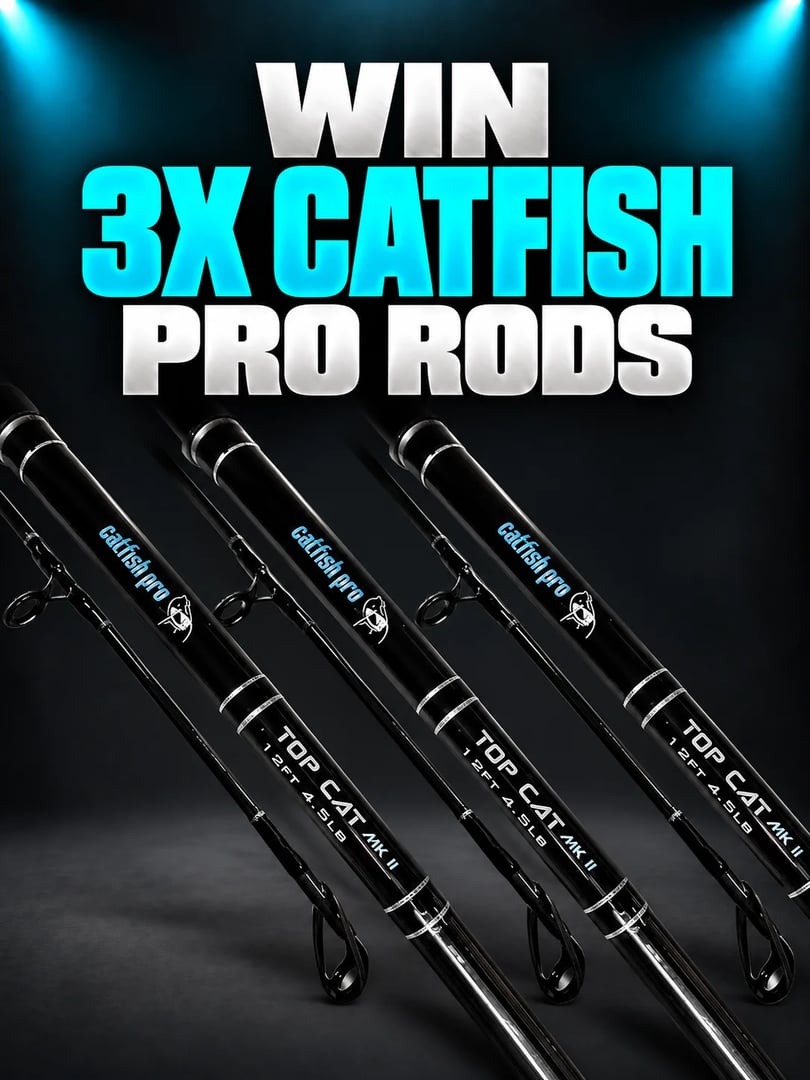 SET OF 3 CATFISH PRO TOPCAT RODS