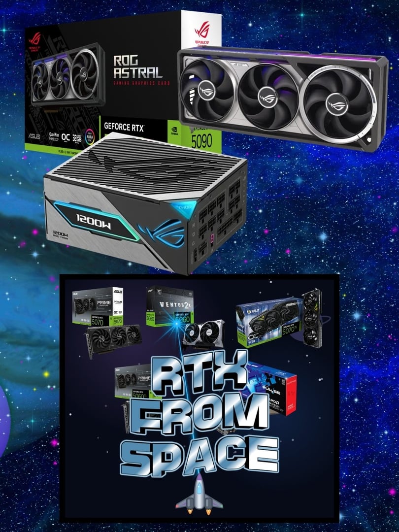 RTX FROM SPACE! ASUS 5090 BUNDLE + 10 GPUS!