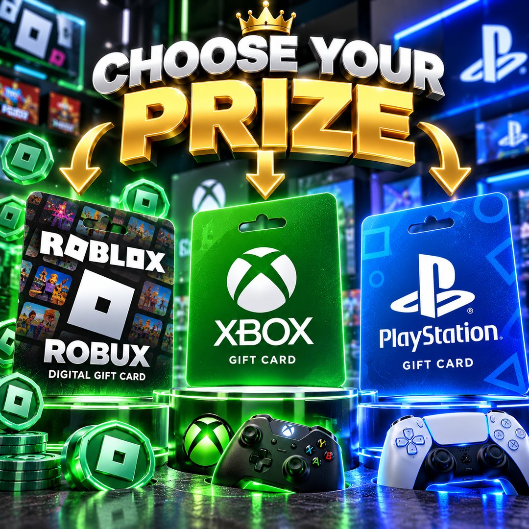 £50 Robux, PSN or Xbox Gift Card