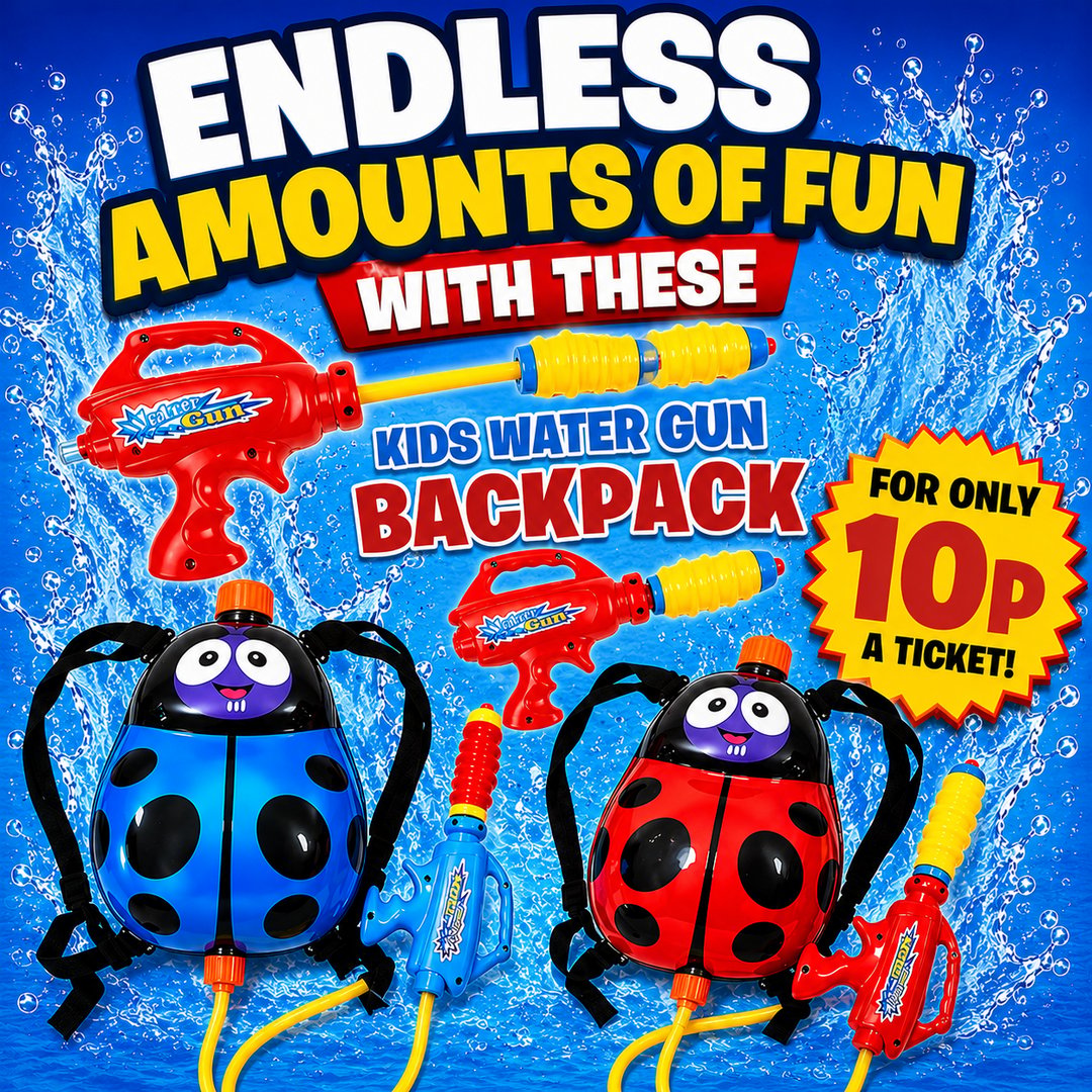 Kids water gun backpack set.