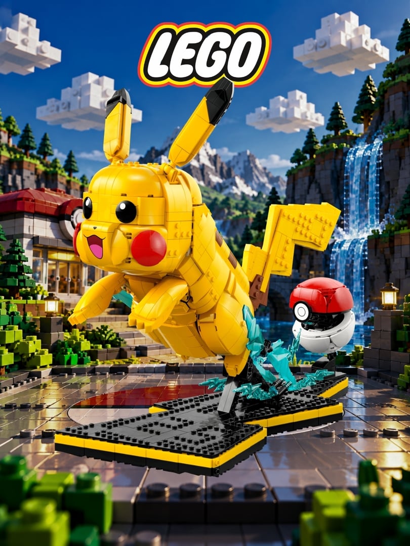 LEGO PIKACHU AND POKE BALL