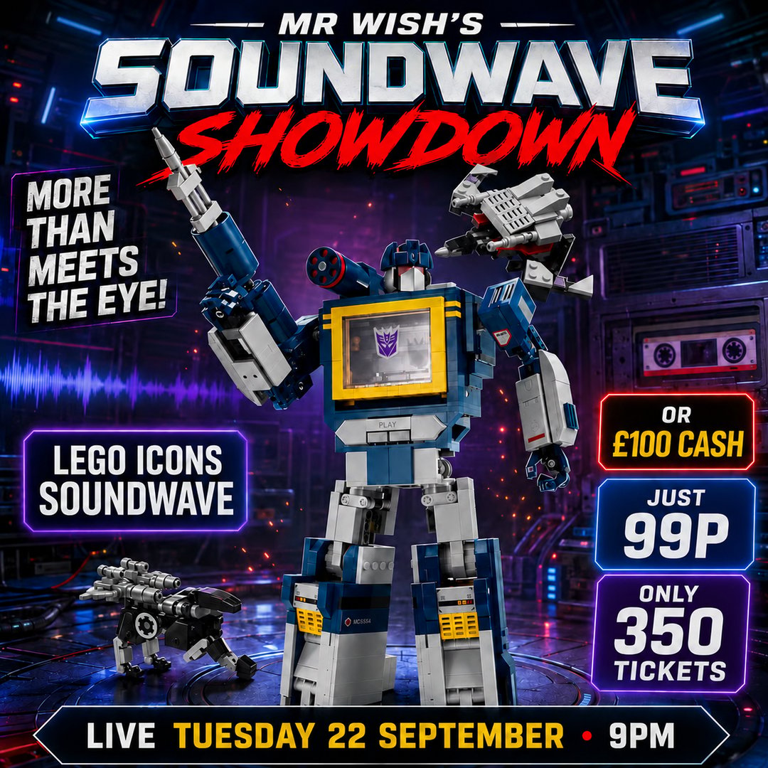 LEGO Icons Transformers Soundwave Showdown