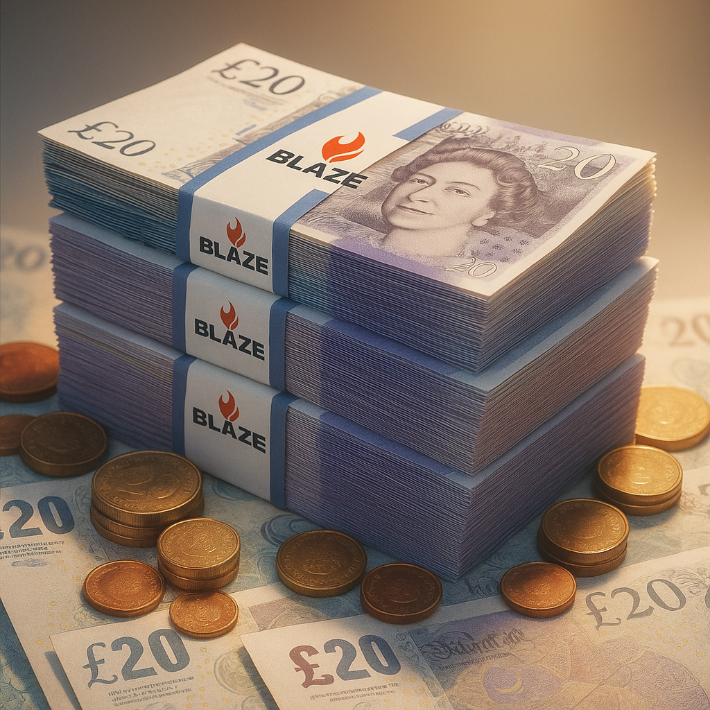 Stacks of cash and coins