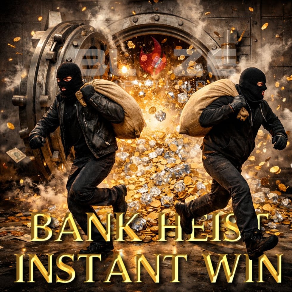 Blaze Bank Heist Instant WIN! £1,000 CASH END PRIZE  15.02.26