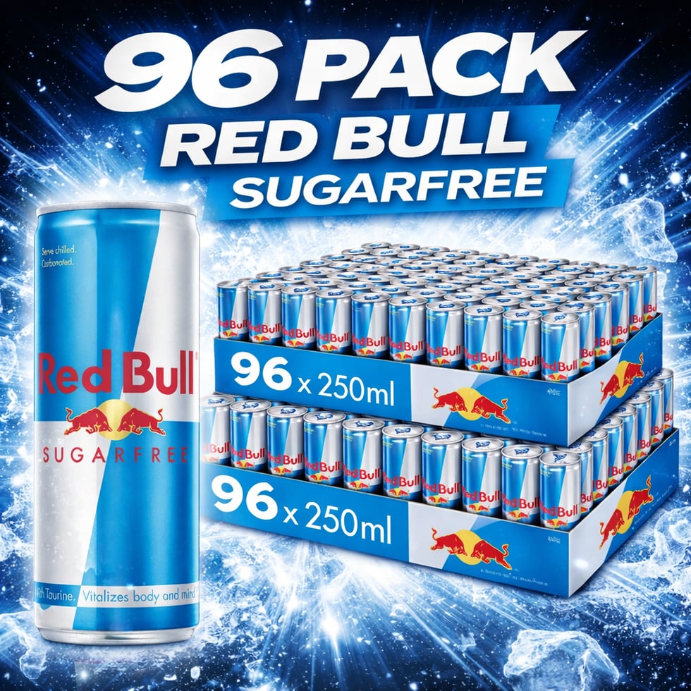 96 x Sugar Free Red Bull 21.01.26
