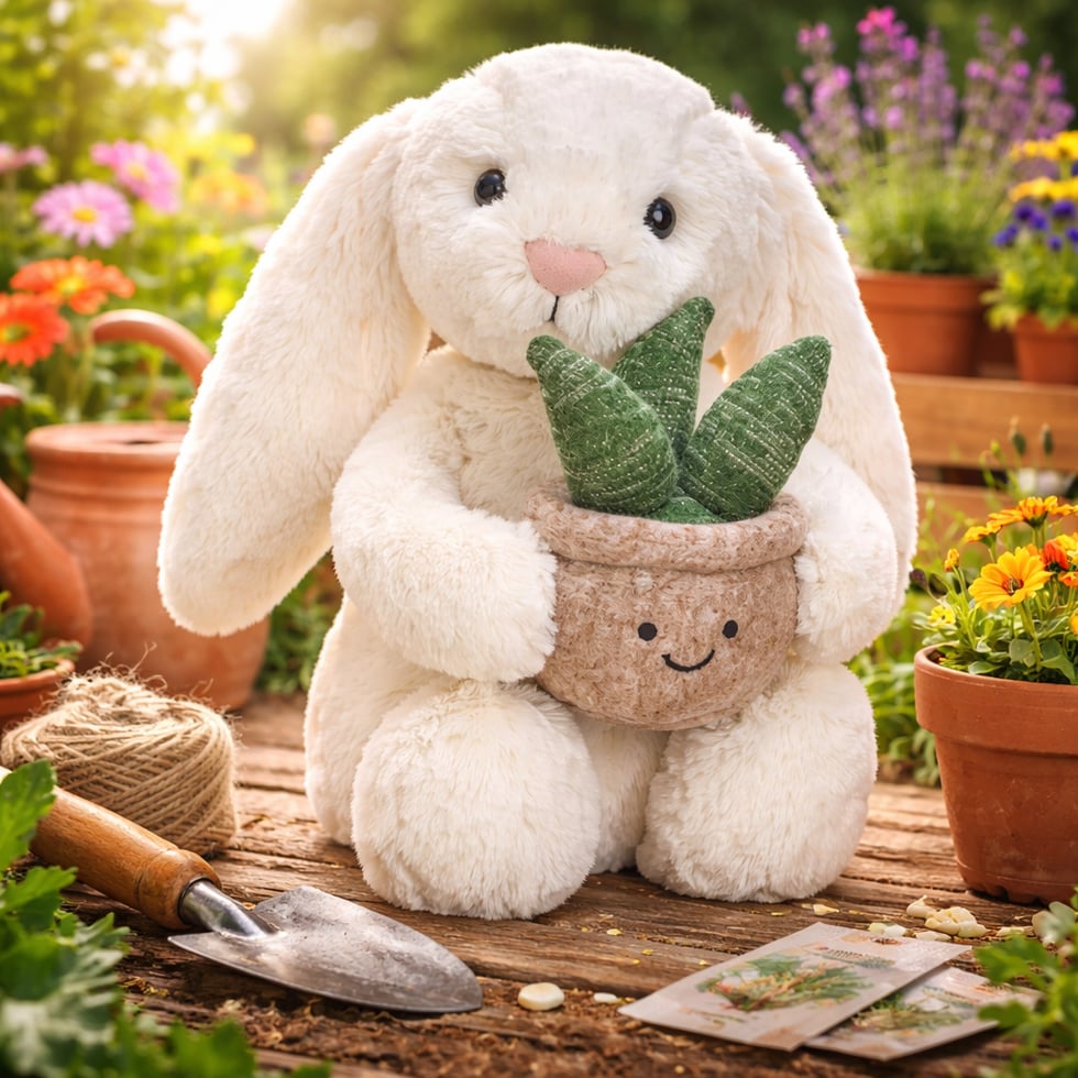 Cream Bunny with Plant JellyCat - 03.04.26