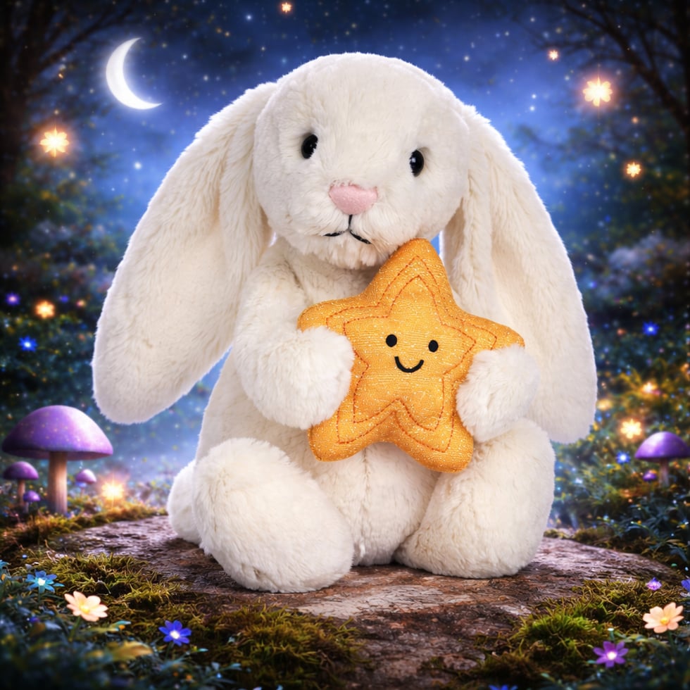 Cream Bunny with Star JellyCat - 03.04.26