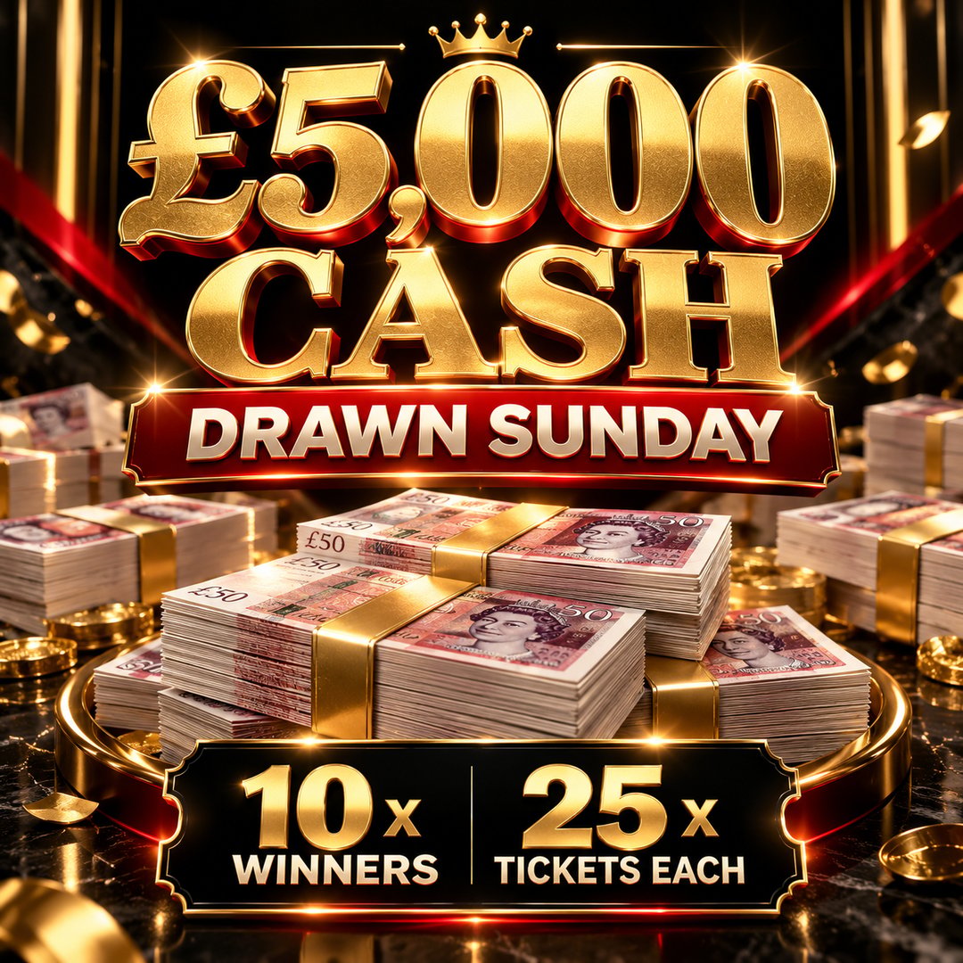£5,000 CASH Ticket Bundles - 10 x Winners