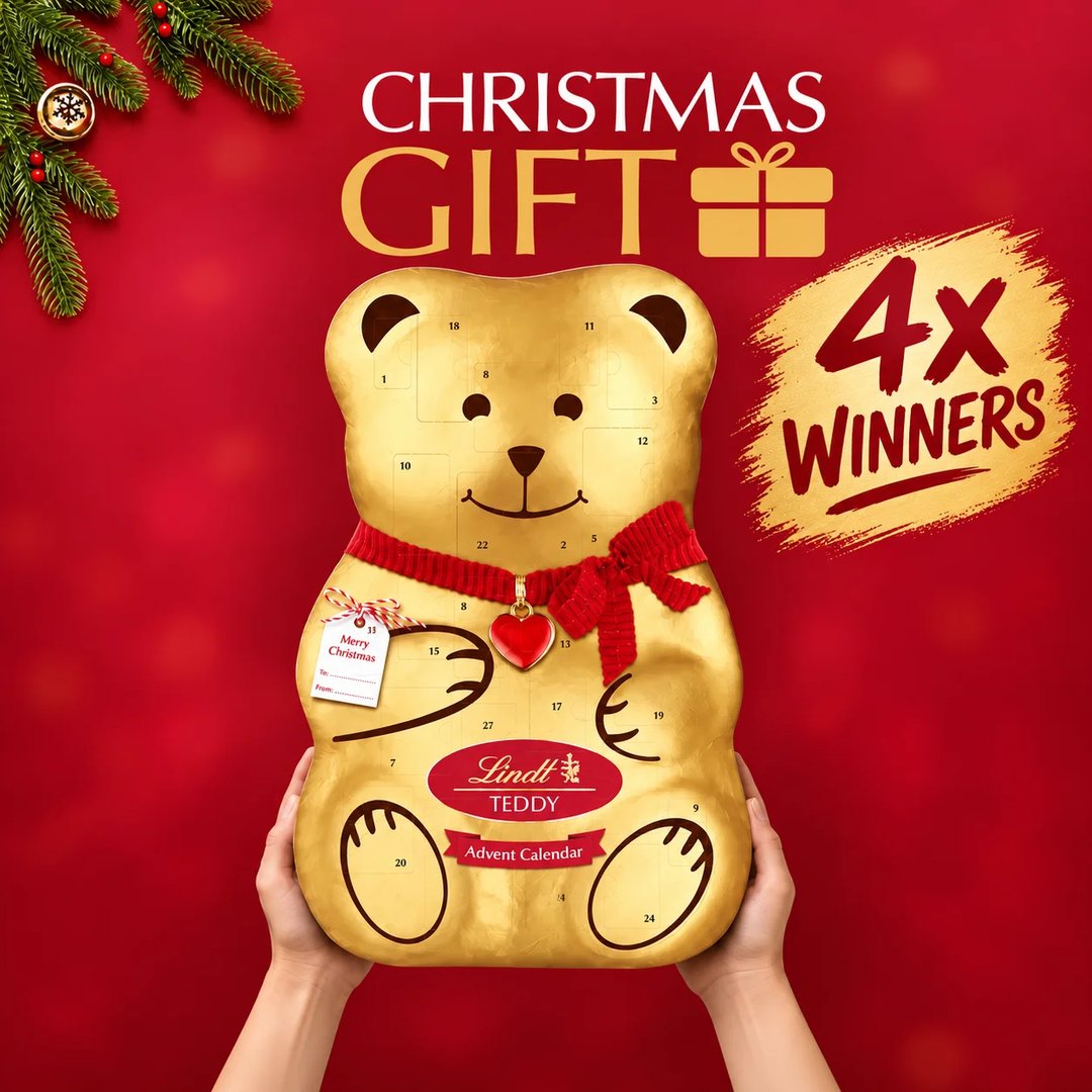 Lindt Teddy Advent Calendar 4 WINNERS