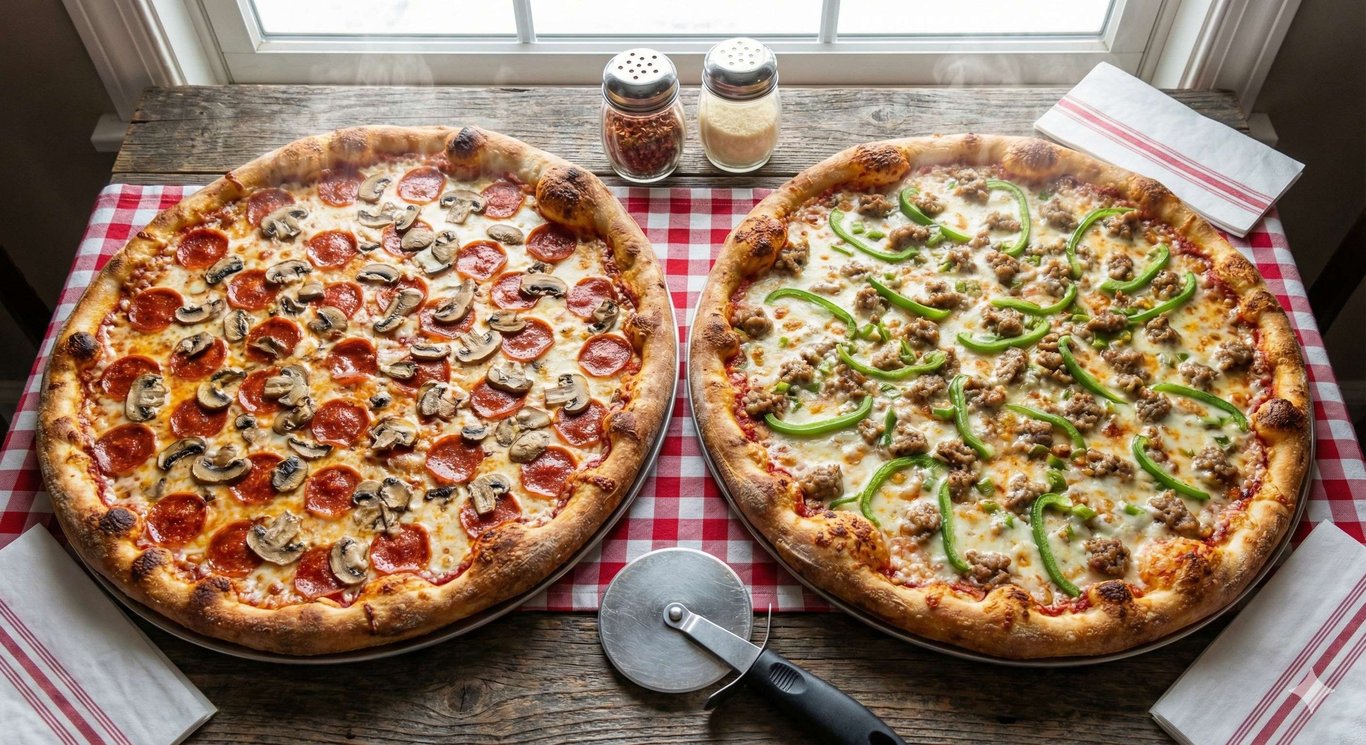 Two Medium Pizzas