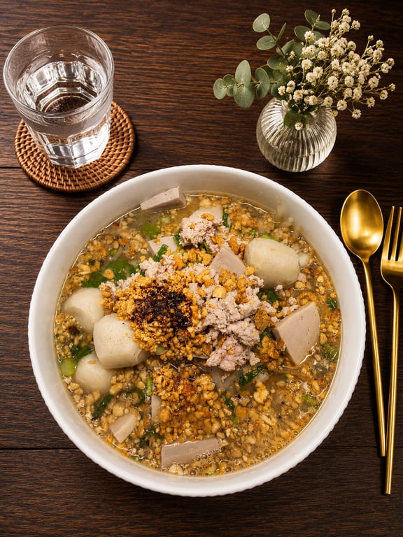 Jai Dino Saur – Healthy Tom Yum Style Noodle (ใจไดโนเสาร์ / ก๋วยเตี๋ยวต้มยำโบราณ)