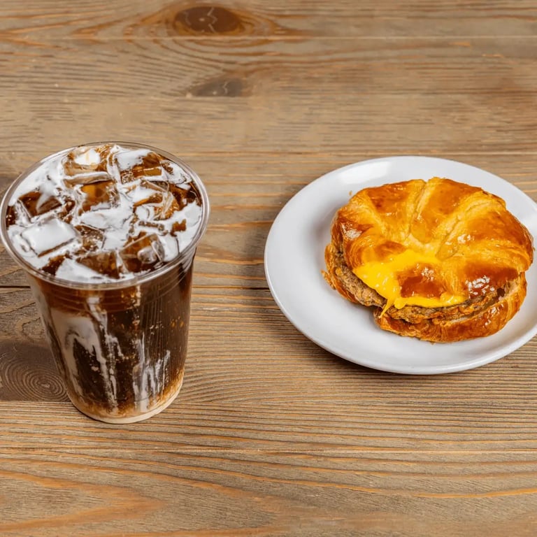 Cold Brew & Breakfast Croissant Sandwich