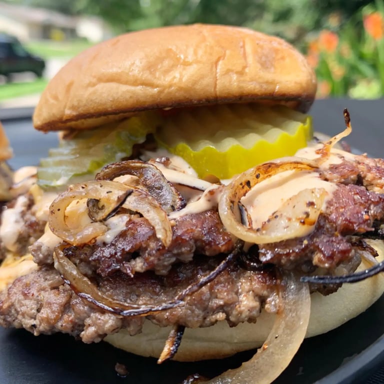 Grilled Onion Burger