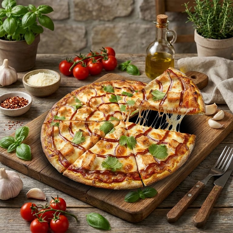 Large Thin Crust BBQ Chicken Pizza