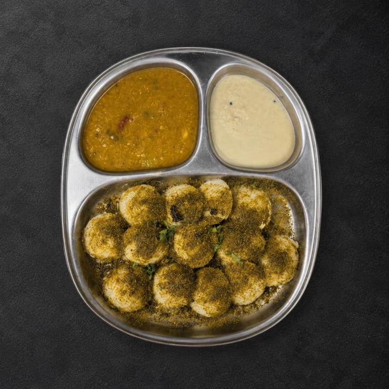 Curry Leaf Podi Mini Idli (12 pieces)