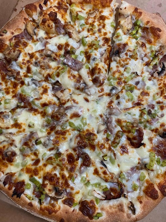 Philly Steak Halal Pizza