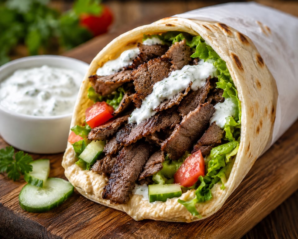 Lamb Beef Gyro Wrap