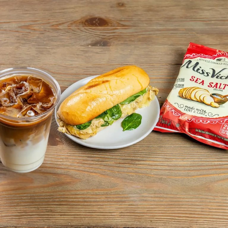 Mo' Sub, Chips & Iced Latte