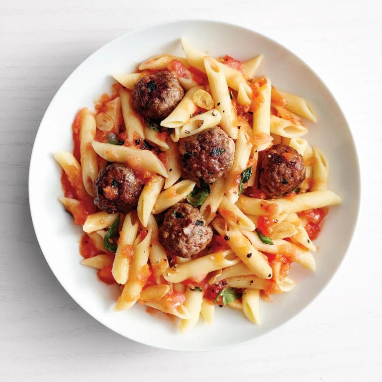 Spicy Meatballs Pasta