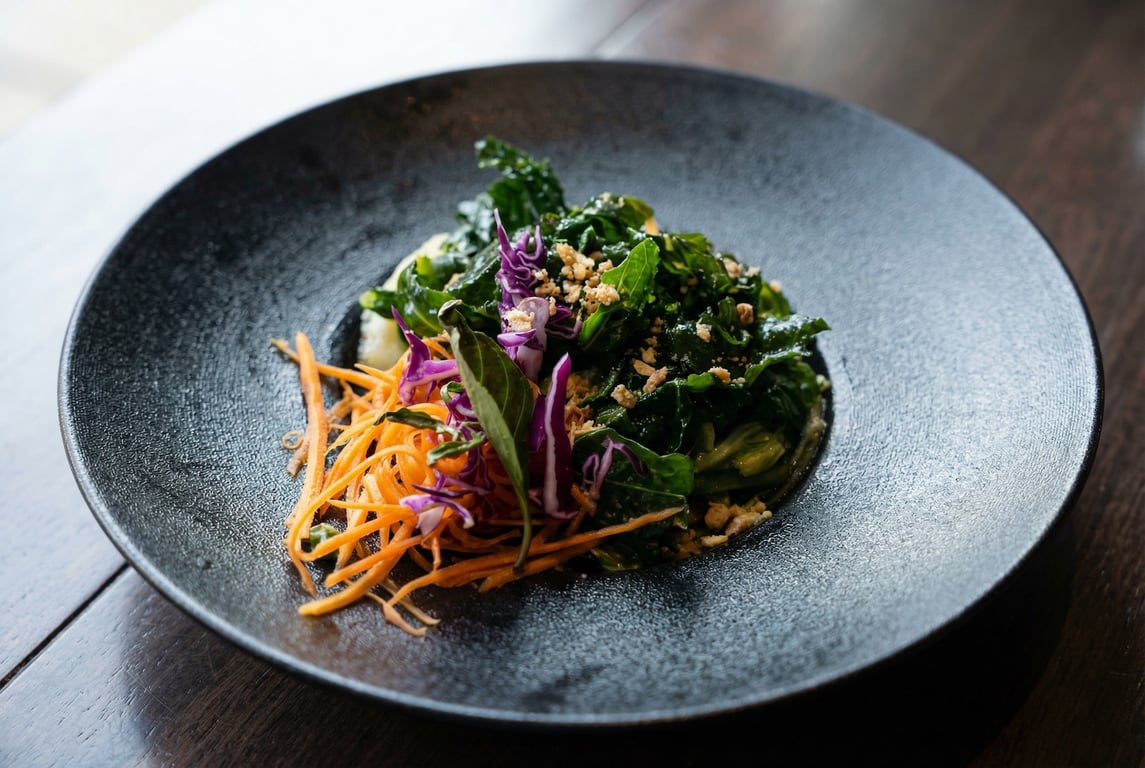 Fried Spinach Garlic & Mushroom