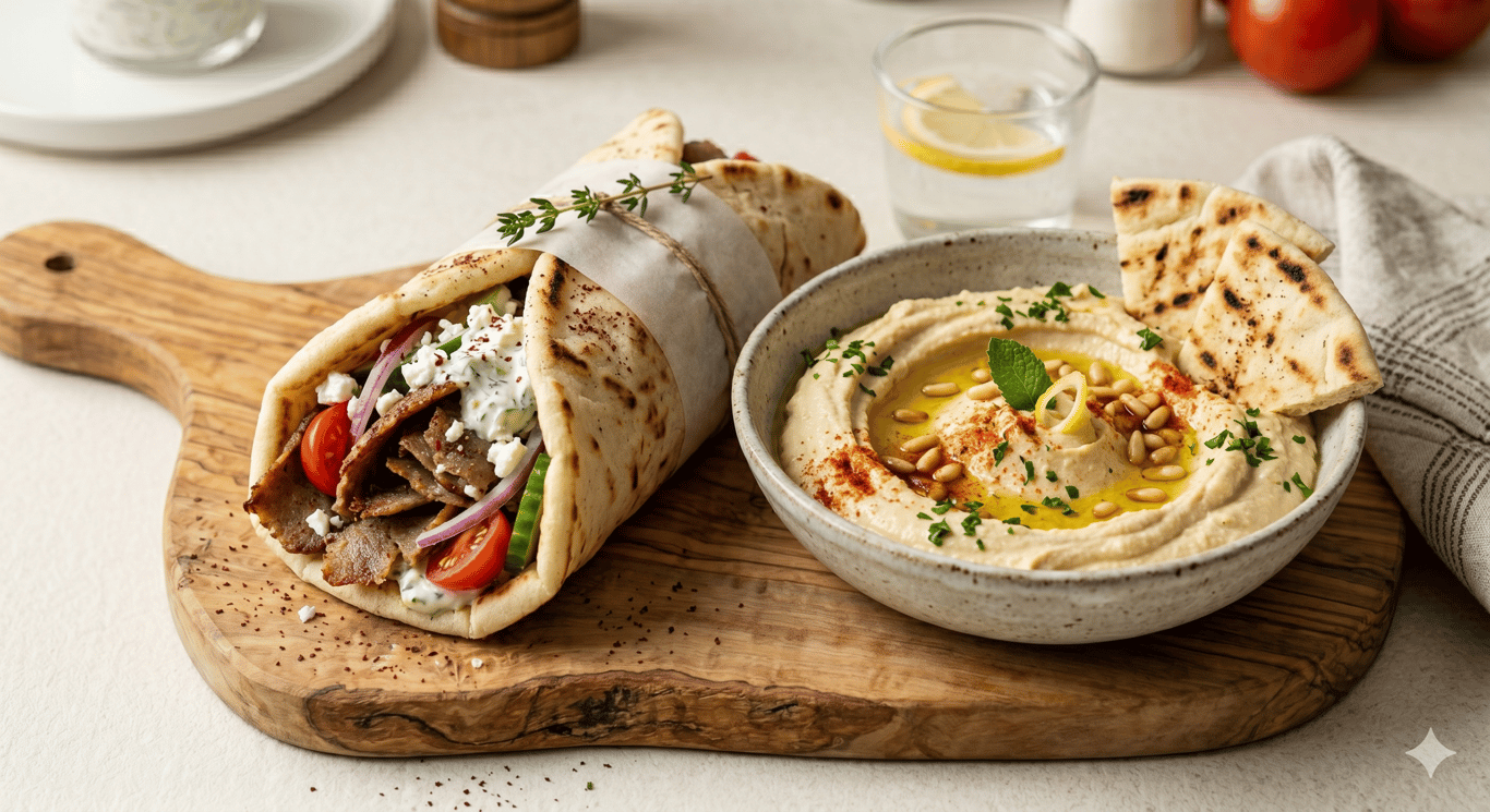 Hummus with Gyro