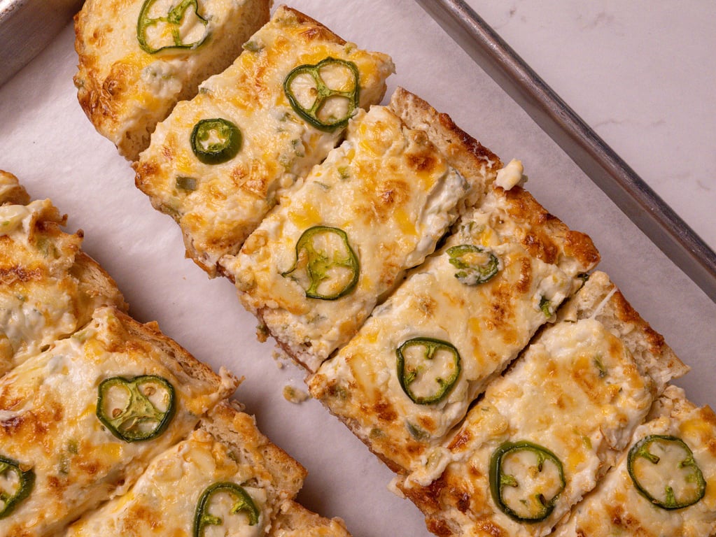 Cheesy Bread with Jalapeños