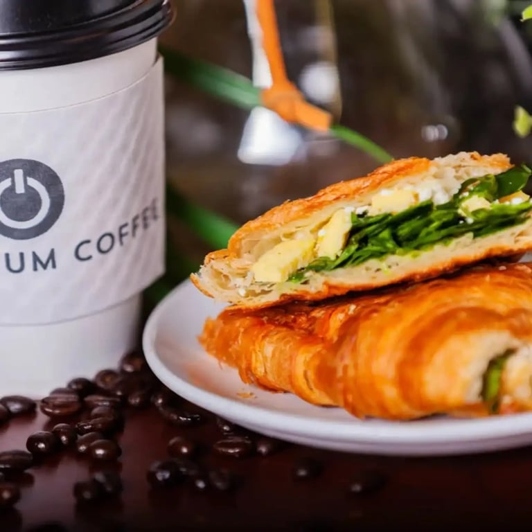 Spinach, Egg & Feta Croissant Sandwich