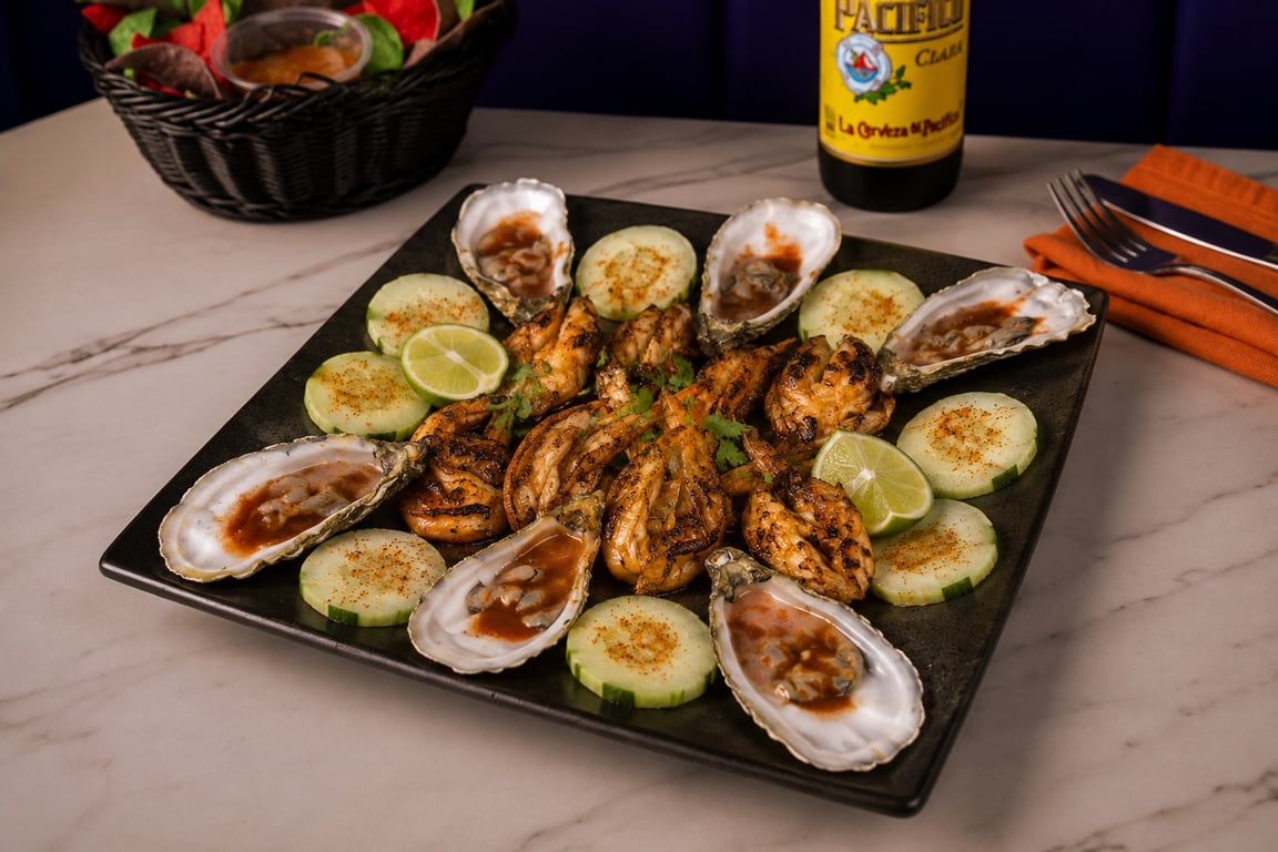 Ostiones & Camarones A La Plancha