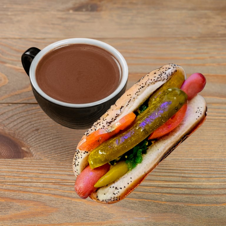Warm Up Combo - Chicago Dog + Hot Chocolate