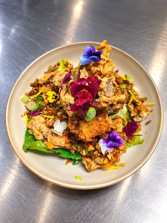 Fai Ruk – Soft-Shell Crab Salt & Chili / Love on Fire (ไฟรัก / ปูนิ่มผัดพริกเกลือ)
