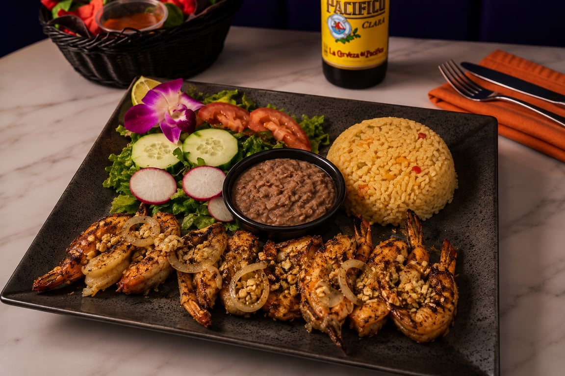 Camarones Al Mojo De Ajo Plato