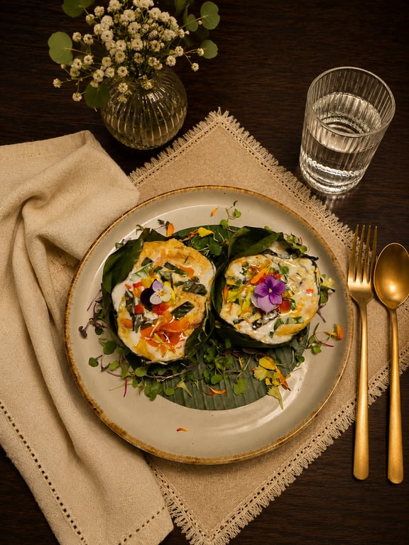 Kao Mai Pla Mun – Hor Mok Talay (ข้าวใหม่ปลามัน / ห่อหมกทะเล)