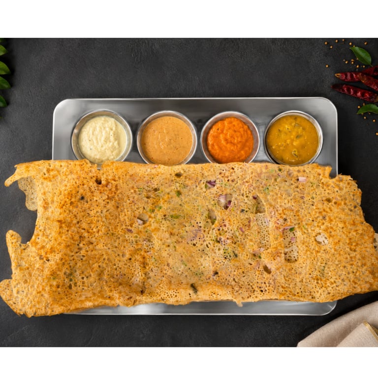 Onion Chilli Rava Dosa