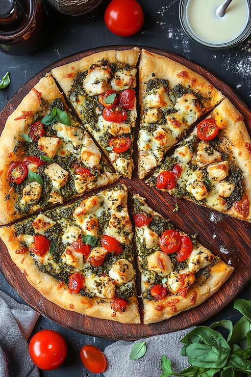 Pesto Chicken Pizza